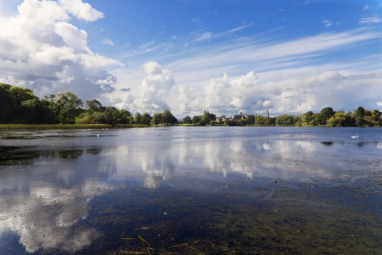 Fermanagh lakelands water under blue sky